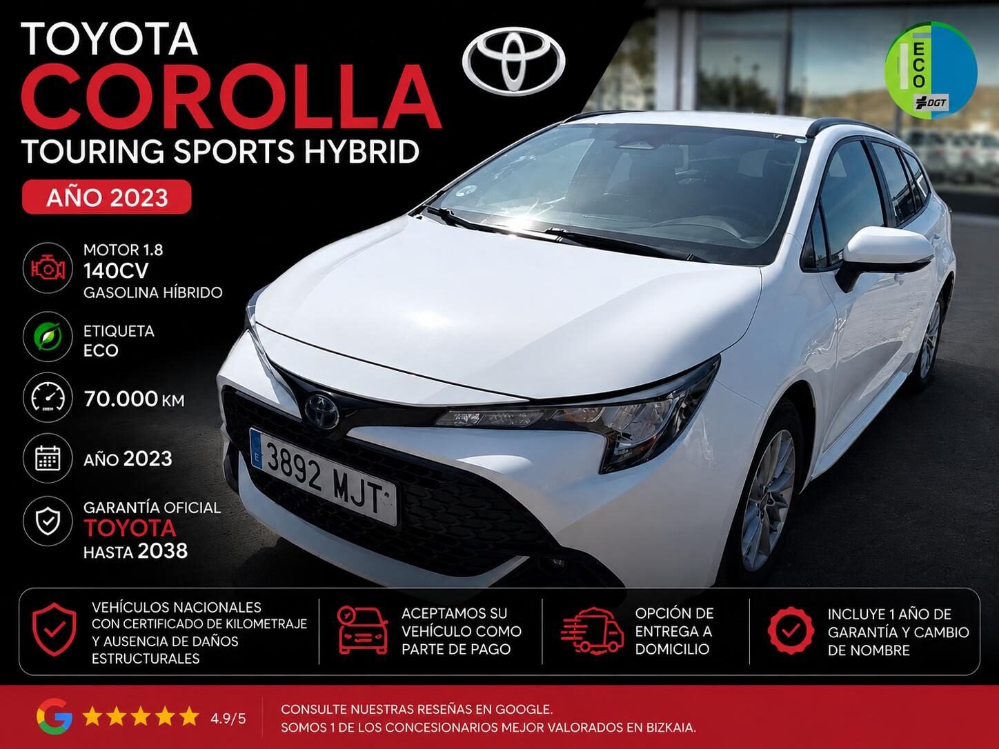 TOYOTA 140H Active Plus Touring Sport